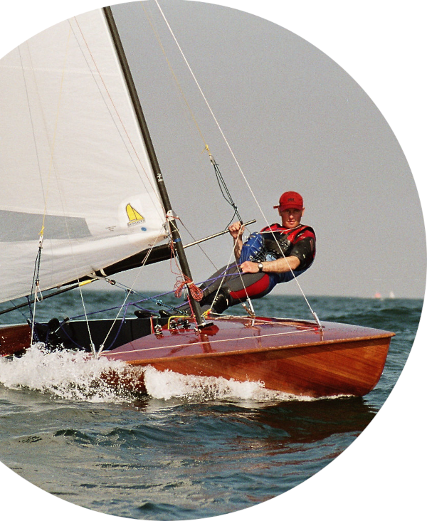 Karsten Kraus mit dem Contender auf der Ostsee
